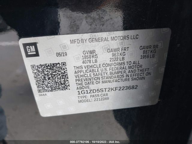 Photo 8 VIN: 1G1ZD5ST2KF223682 - CHEVROLET MALIBU 