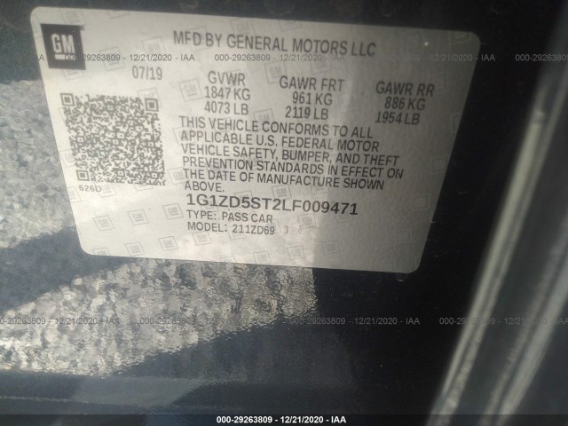 Photo 8 VIN: 1G1ZD5ST2LF009471 - CHEVROLET MALIBU 