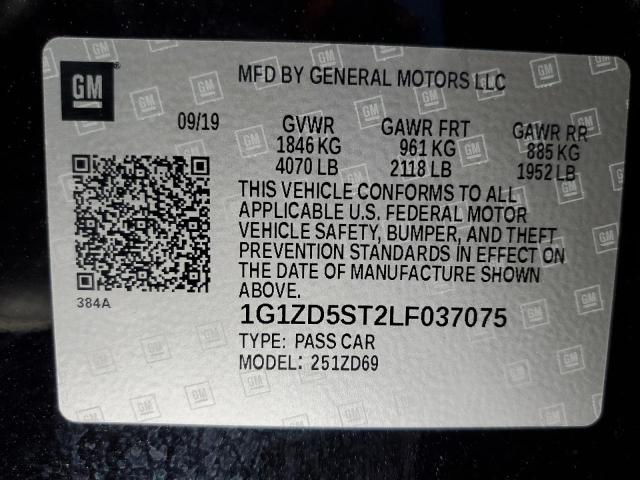 Photo 12 VIN: 1G1ZD5ST2LF037075 - CHEVROLET MALIBU 