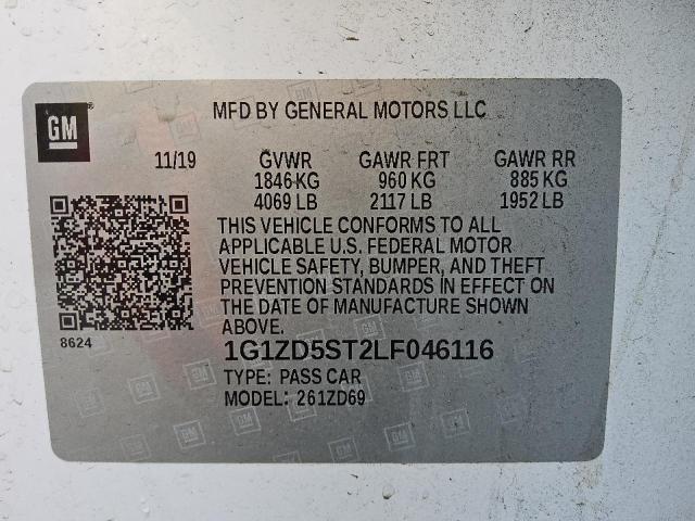 Photo 11 VIN: 1G1ZD5ST2LF046116 - CHEVROLET MALIBU LT 