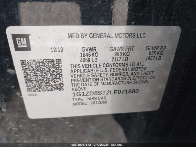 Photo 8 VIN: 1G1ZD5ST2LF071680 - CHEVROLET MALIBU 