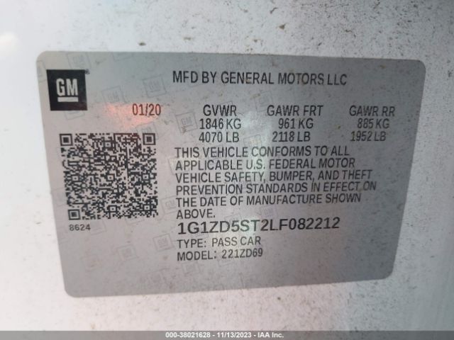 Photo 8 VIN: 1G1ZD5ST2LF082212 - CHEVROLET MALIBU 