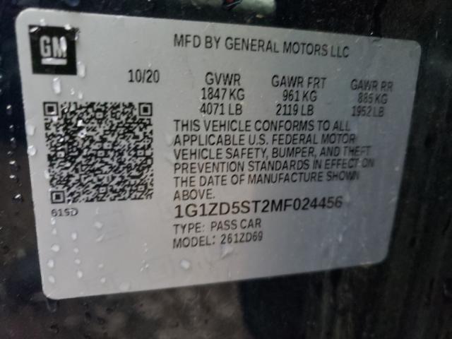 Photo 9 VIN: 1G1ZD5ST2MF024456 - CHEVROLET MALIBU LT 