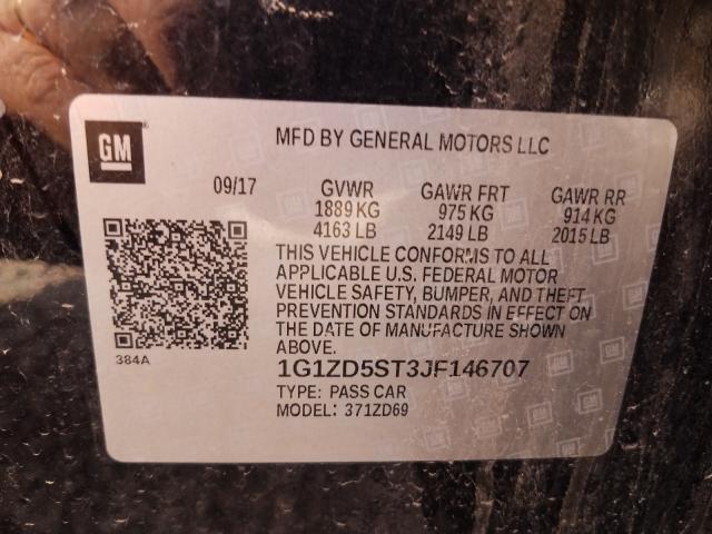 Photo 9 VIN: 1G1ZD5ST3JF146707 - CHEVROLET MALIBU LT 