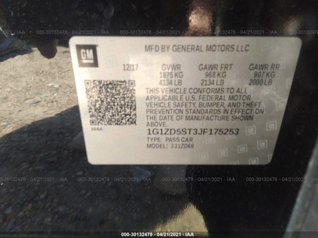 Photo 8 VIN: 1G1ZD5ST3JF175253 - CHEVROLET MALIBU 