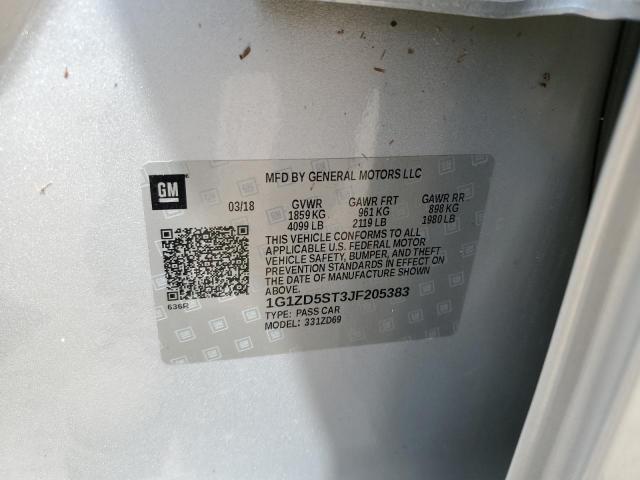 Photo 12 VIN: 1G1ZD5ST3JF205383 - CHEVROLET MALIBU LT 
