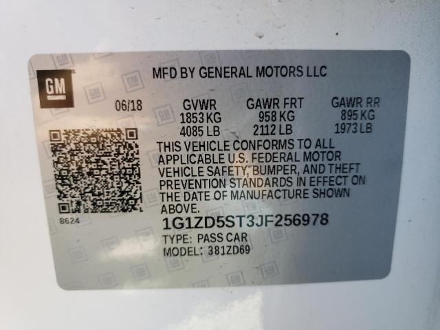 Photo 9 VIN: 1G1ZD5ST3JF256978 - CHEVROLET MALIBU LT 