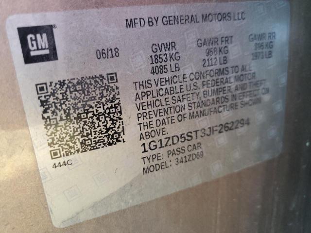 Photo 11 VIN: 1G1ZD5ST3JF262294 - CHEVROLET MALIBU 