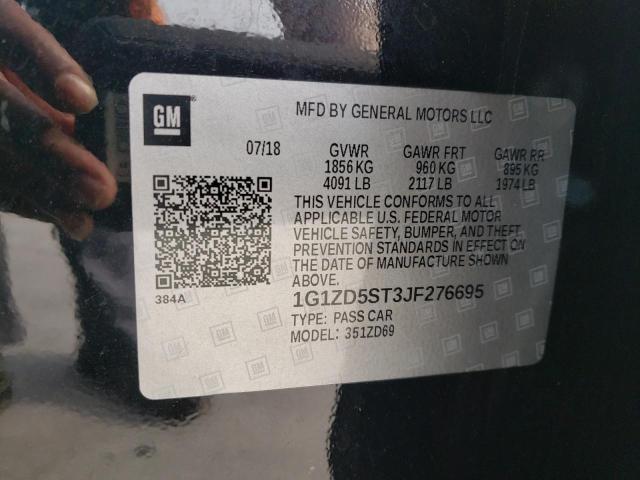 Photo 11 VIN: 1G1ZD5ST3JF276695 - CHEVROLET MALIBU 