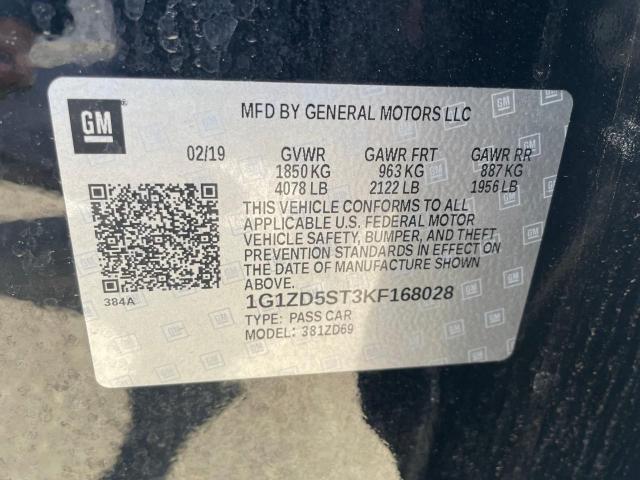 Photo 9 VIN: 1G1ZD5ST3KF168028 - CHEVROLET MALIBU LT 