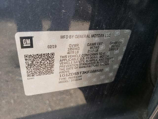 Photo 9 VIN: 1G1ZD5ST3KF168580 - CHEVROLET MALIBU LT 