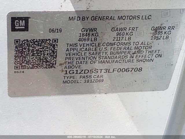 Photo 8 VIN: 1G1ZD5ST3LF006708 - CHEVROLET MALIBU 