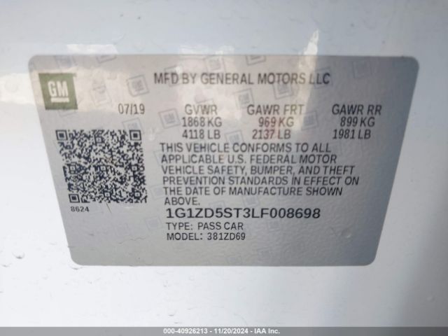 Photo 8 VIN: 1G1ZD5ST3LF008698 - CHEVROLET MALIBU 