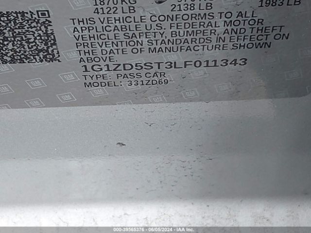 Photo 8 VIN: 1G1ZD5ST3LF011343 - CHEVROLET MALIBU 