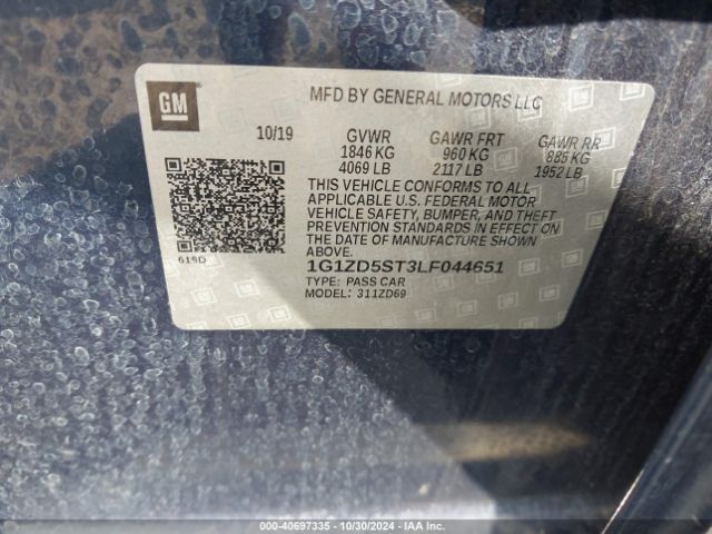 Photo 8 VIN: 1G1ZD5ST3LF044651 - CHEVROLET MALIBU 