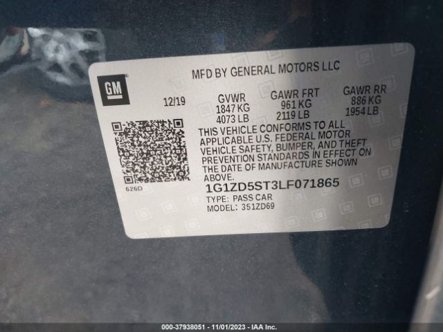 Photo 8 VIN: 1G1ZD5ST3LF071865 - CHEVROLET MALIBU 