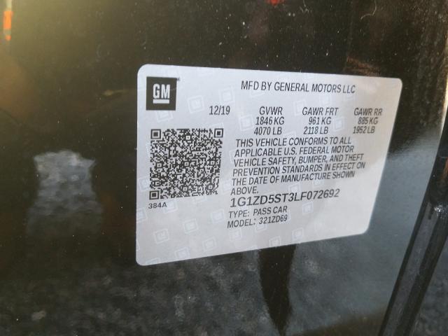 Photo 9 VIN: 1G1ZD5ST3LF072692 - CHEVROLET MALIBU LT 