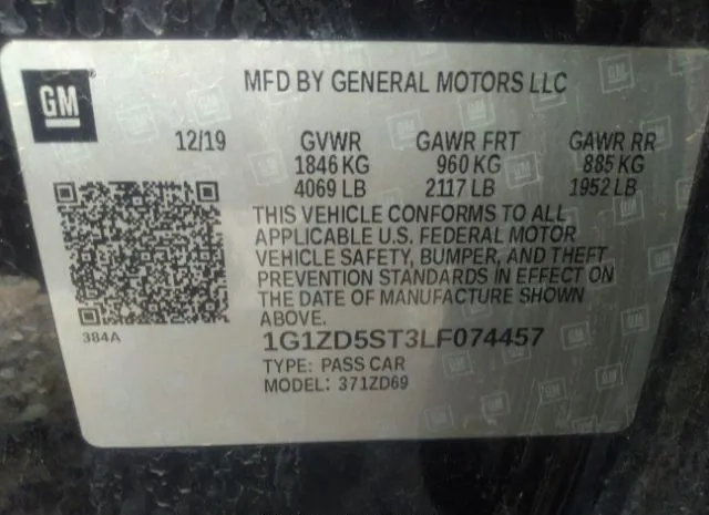 Photo 8 VIN: 1G1ZD5ST3LF074457 - CHEVROLET MALIBU 