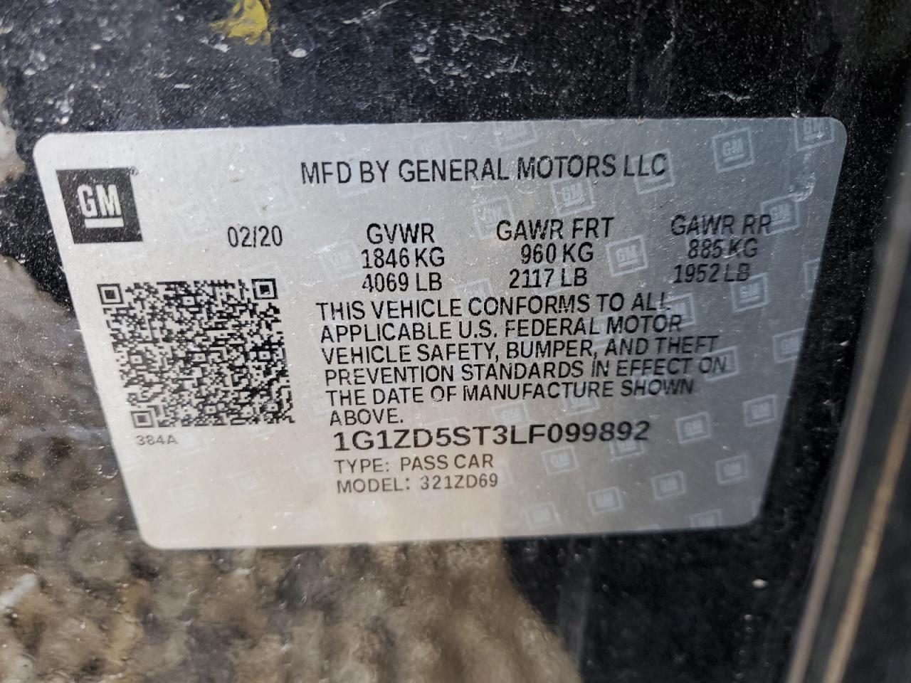 Photo 11 VIN: 1G1ZD5ST3LF099892 - CHEVROLET MALIBU 