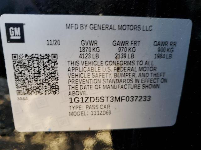 Photo 11 VIN: 1G1ZD5ST3MF037233 - CHEVROLET MALIBU 