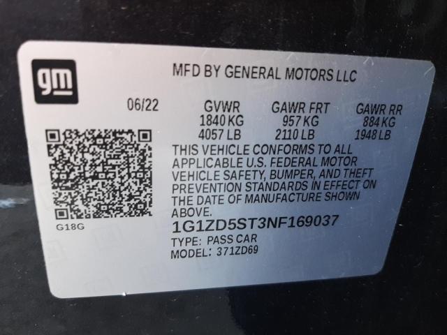 Photo 11 VIN: 1G1ZD5ST3NF169037 - CHEVROLET MALIBU 