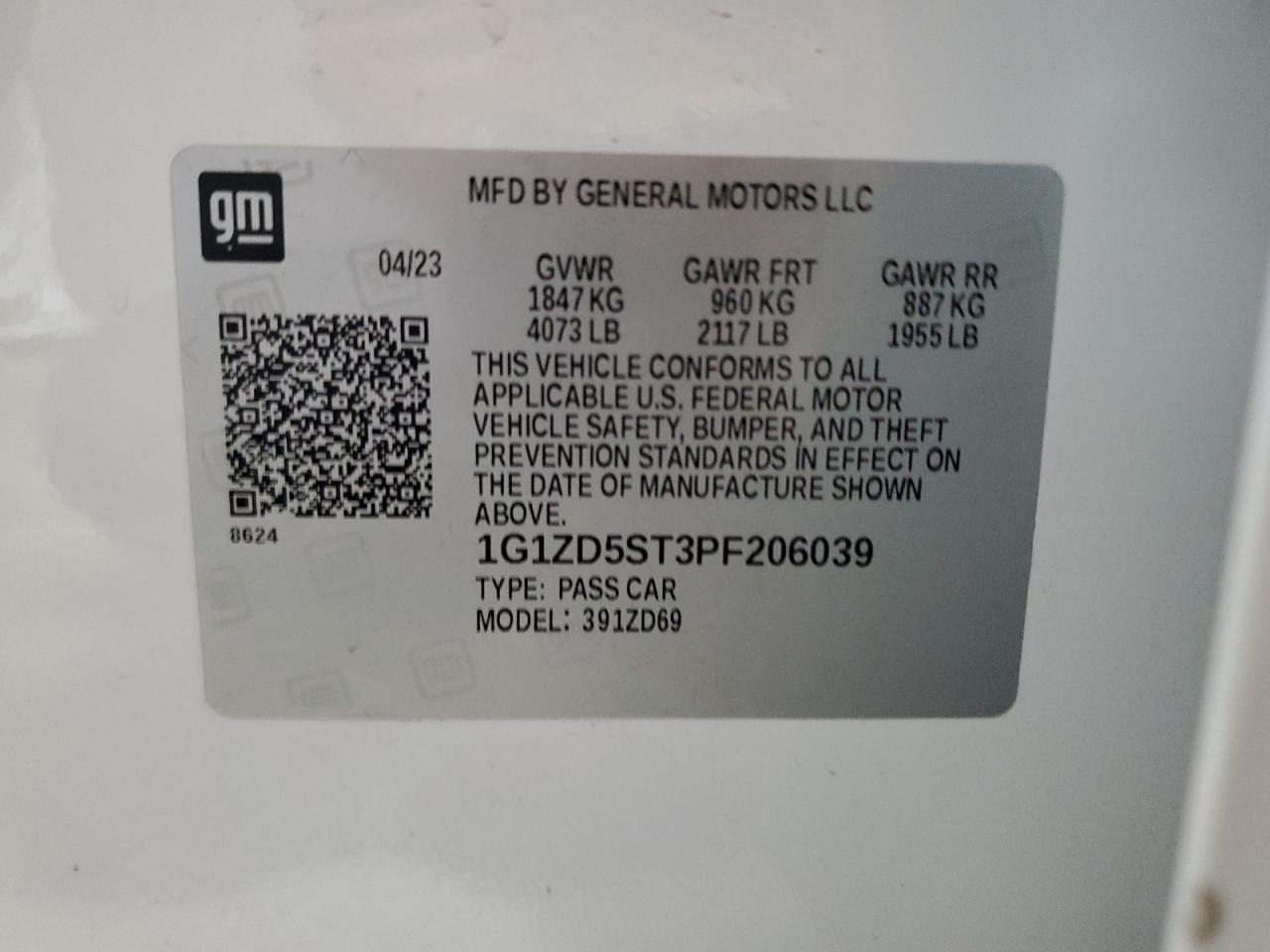 Photo 11 VIN: 1G1ZD5ST3PF206039 - CHEVROLET MALIBU 