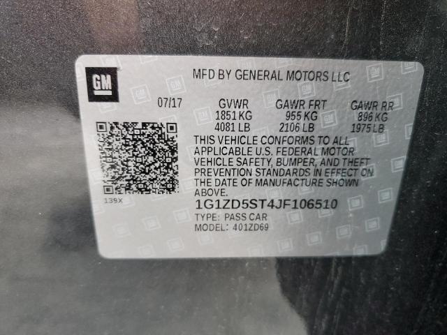 Photo 11 VIN: 1G1ZD5ST4JF106510 - CHEVROLET MALIBU 