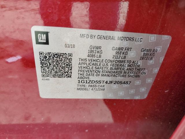 Photo 11 VIN: 1G1ZD5ST4JF205487 - CHEVROLET MALIBU LT 