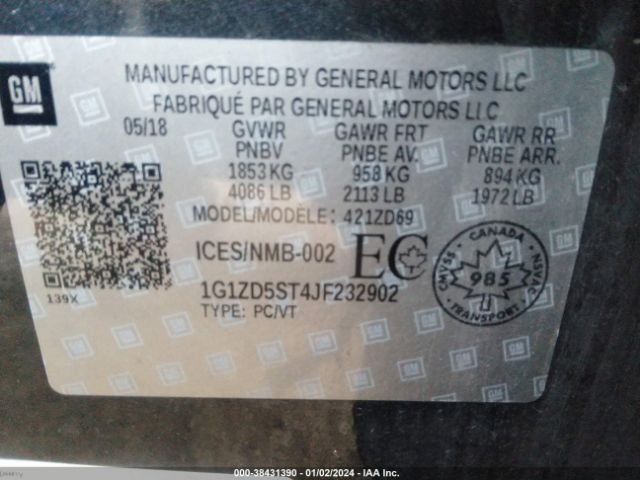 Photo 8 VIN: 1G1ZD5ST4JF232902 - CHEVROLET MALIBU 