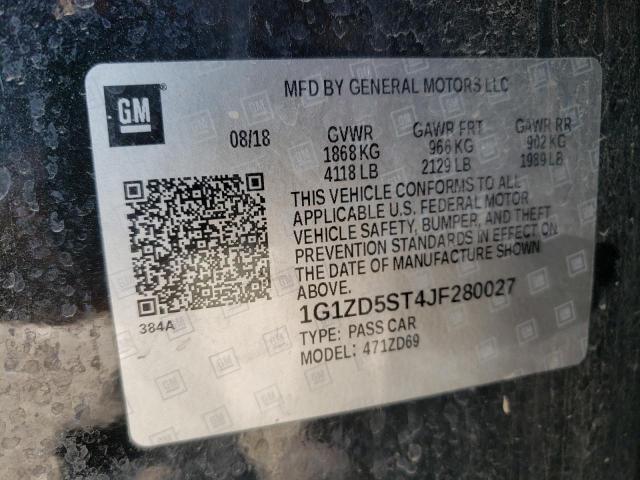 Photo 11 VIN: 1G1ZD5ST4JF280027 - CHEVROLET MALIBU LT 