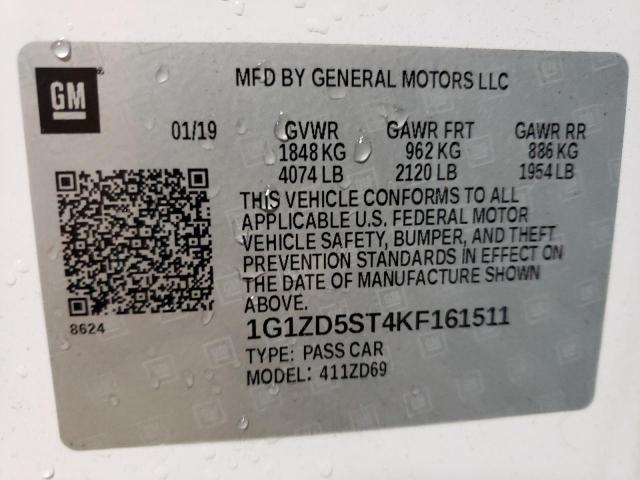 Photo 11 VIN: 1G1ZD5ST4KF161511 - CHEVROLET MALIBU 