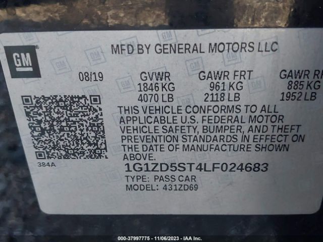 Photo 8 VIN: 1G1ZD5ST4LF024683 - CHEVROLET MALIBU 