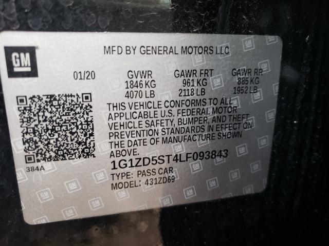 Photo 9 VIN: 1G1ZD5ST4LF093843 - CHEVROLET MALIBU LT 