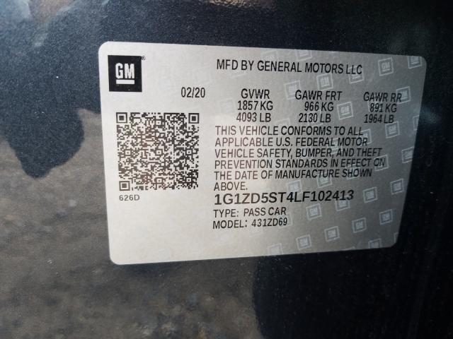 Photo 9 VIN: 1G1ZD5ST4LF102413 - CHEVROLET MALIBU LT 