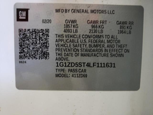 Photo 9 VIN: 1G1ZD5ST4LF111631 - CHEVROLET MALIBU LT 