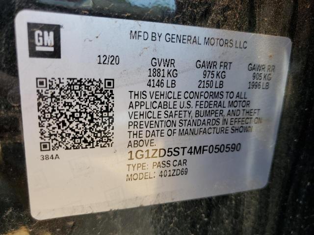 Photo 11 VIN: 1G1ZD5ST4MF050590 - CHEVROLET MALIBU LT 