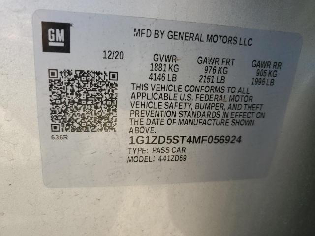 Photo 11 VIN: 1G1ZD5ST4MF056924 - CHEVROLET MALIBU LT 