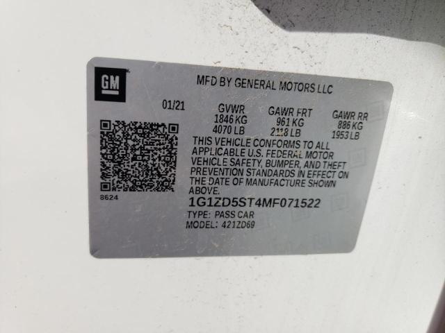 Photo 11 VIN: 1G1ZD5ST4MF071522 - CHEVROLET MALIBU LT 