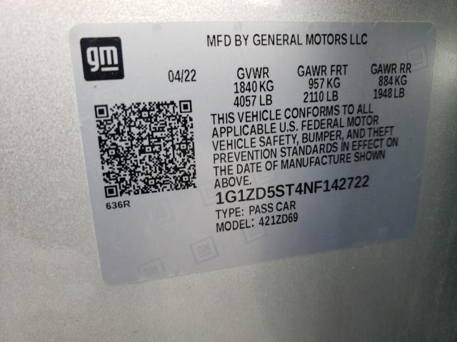 Photo 11 VIN: 1G1ZD5ST4NF142722 - CHEVROLET MALIBU 