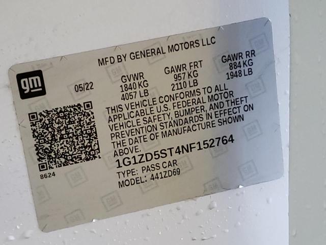 Photo 11 VIN: 1G1ZD5ST4NF152764 - CHEVROLET MALIBU LT 