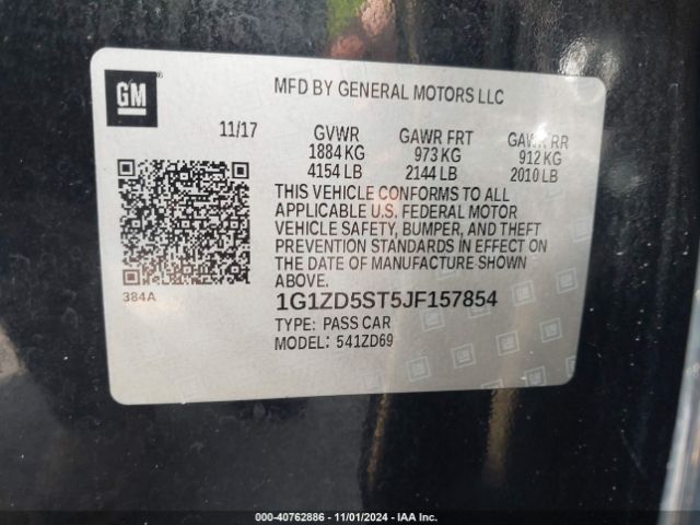 Photo 8 VIN: 1G1ZD5ST5JF157854 - CHEVROLET MALIBU 