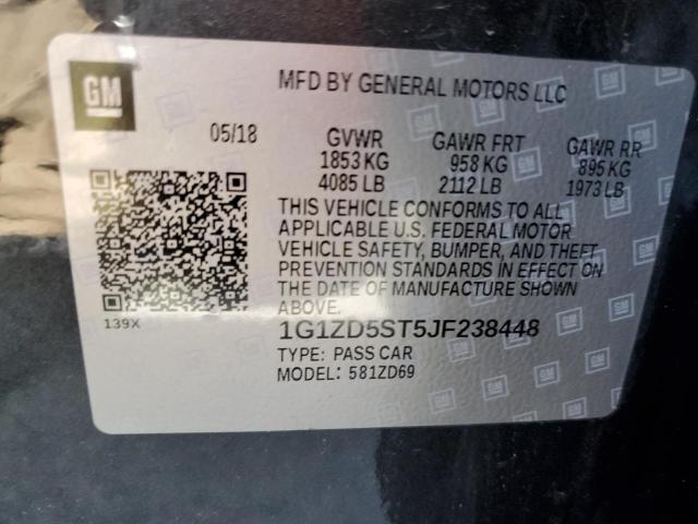 Photo 11 VIN: 1G1ZD5ST5JF238448 - CHEVROLET MALIBU LT 