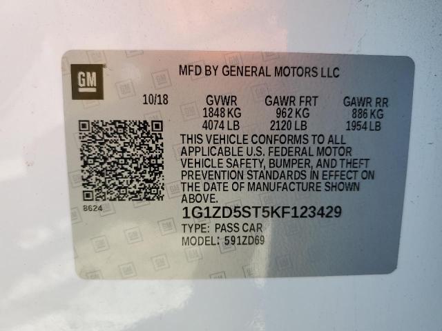 Photo 11 VIN: 1G1ZD5ST5KF123429 - CHEVROLET MALIBU 