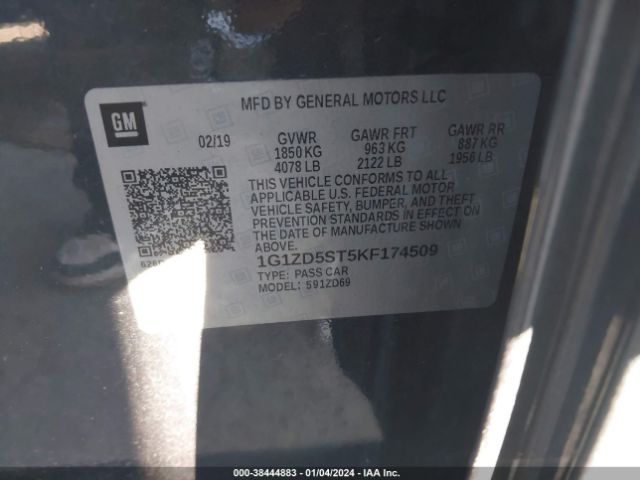 Photo 8 VIN: 1G1ZD5ST5KF174509 - CHEVROLET MALIBU 