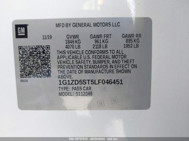 Photo 8 VIN: 1G1ZD5ST5LF046451 - CHEVROLET MALIBU 