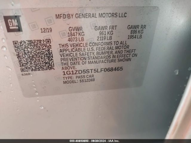 Photo 8 VIN: 1G1ZD5ST5LF068465 - CHEVROLET MALIBU 