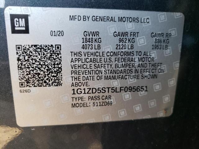 Photo 9 VIN: 1G1ZD5ST5LF095651 - CHEVROLET MALIBU LT 