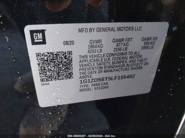 Photo 8 VIN: 1G1ZD5ST5LF155492 - CHEVROLET MALIBU 