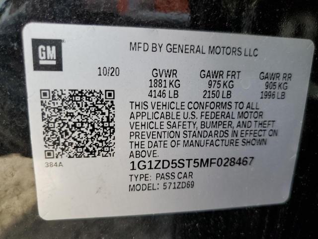 Photo 11 VIN: 1G1ZD5ST5MF028467 - CHEVROLET MALIBU LT 