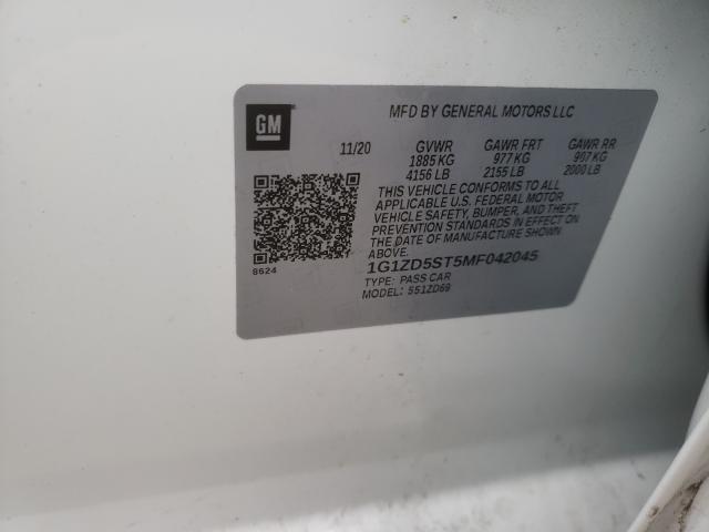 Photo 9 VIN: 1G1ZD5ST5MF042045 - CHEVROLET MALIBU LT 